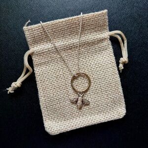 🐝 Antiqued Silver Honey Bee Charm on Sterling Chain ✨New Never Worn✨